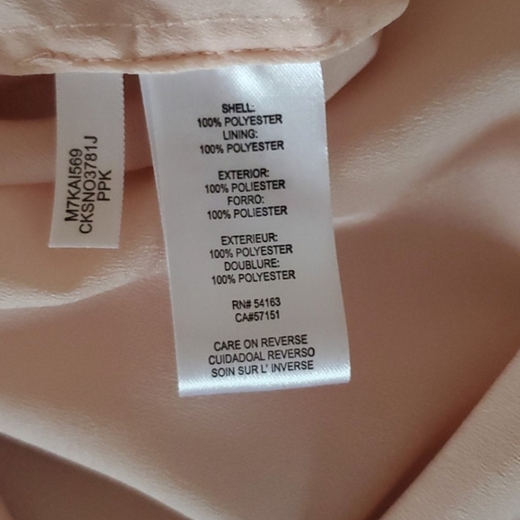 Calvin Klein chiffon v-neck long sleeve blouse - Picture 9 of 9